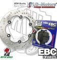 KIT DISCO + PASTIGLIE FRENO POSTERIORE HONDA SH 300 I ABS 2012 2013 2014