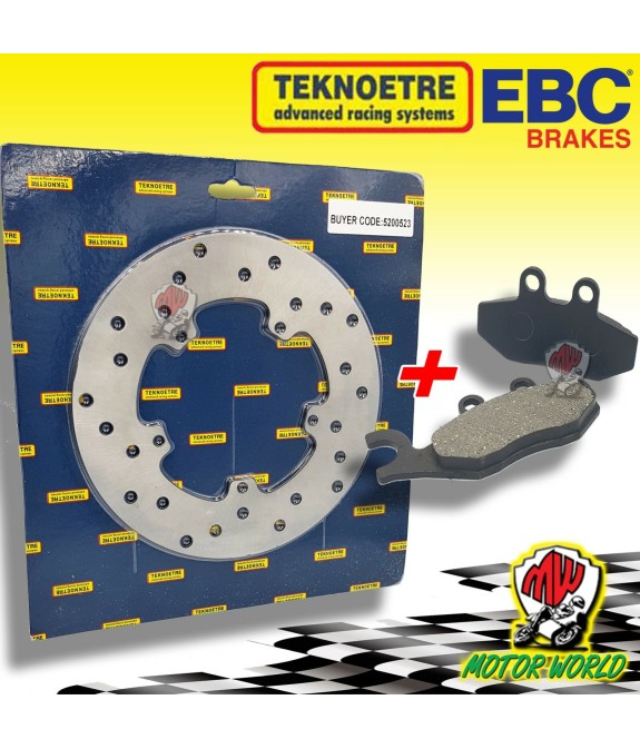 KIT DISCO + PASTIGLIE FRENO ANTERIORE PIAGGIO VESPA 50 SPRINT 4T 4V NO ABS 2017