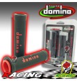 COPPIA MANOPOLE SUPER SOFT NERE / ROSSO DOMINO 126 MM RACING DUCATI MONSTER 900