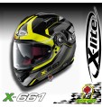 X-LITE CASCO MOTO INTEGRALE X-661 MOTIVATOR N-COM IN FIBRA 47 TAGLIA XS LUCIDO