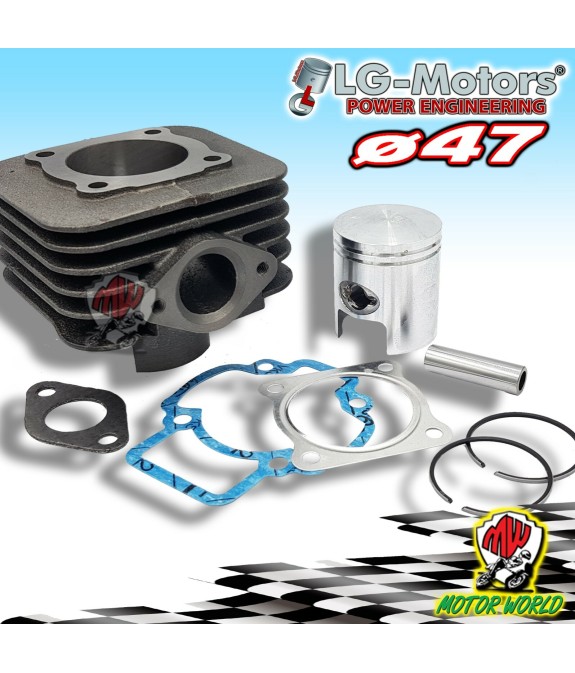 GRUPPO TERMICO CILINDRO SCOOTER RACING ø47 - 70cc PIAGGIO GILERA AD ARIA