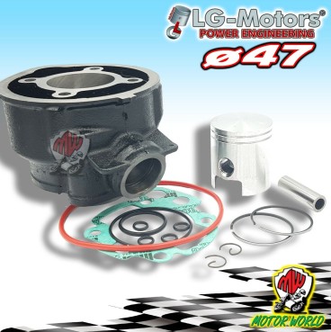 GRUPPO TERMICO CILINDRO PISTONE ø47 - 70cc MOTORE YAMAHA TZR 50 2T LC AM 6