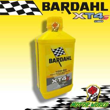 1 Litro Olio Motore Moto 4T Bardahl XT4S C60 10W50 100 % Sintetico Nuova Formula