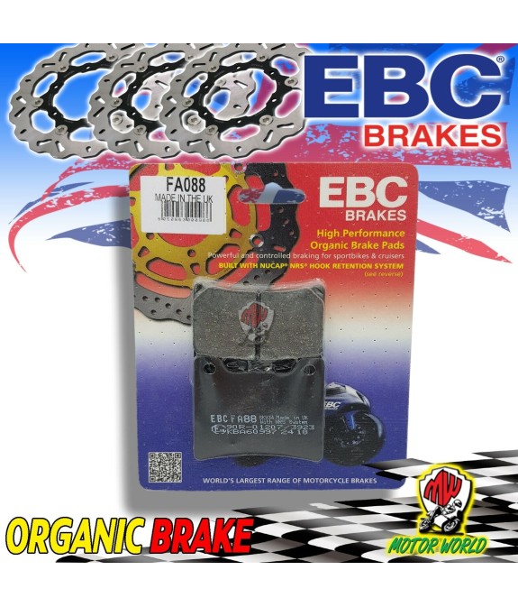 PASTIGLIE FRENO ORGANICHE EBC POSTERIORI PER YAMAHA BIKAN 125 1991 IN POI