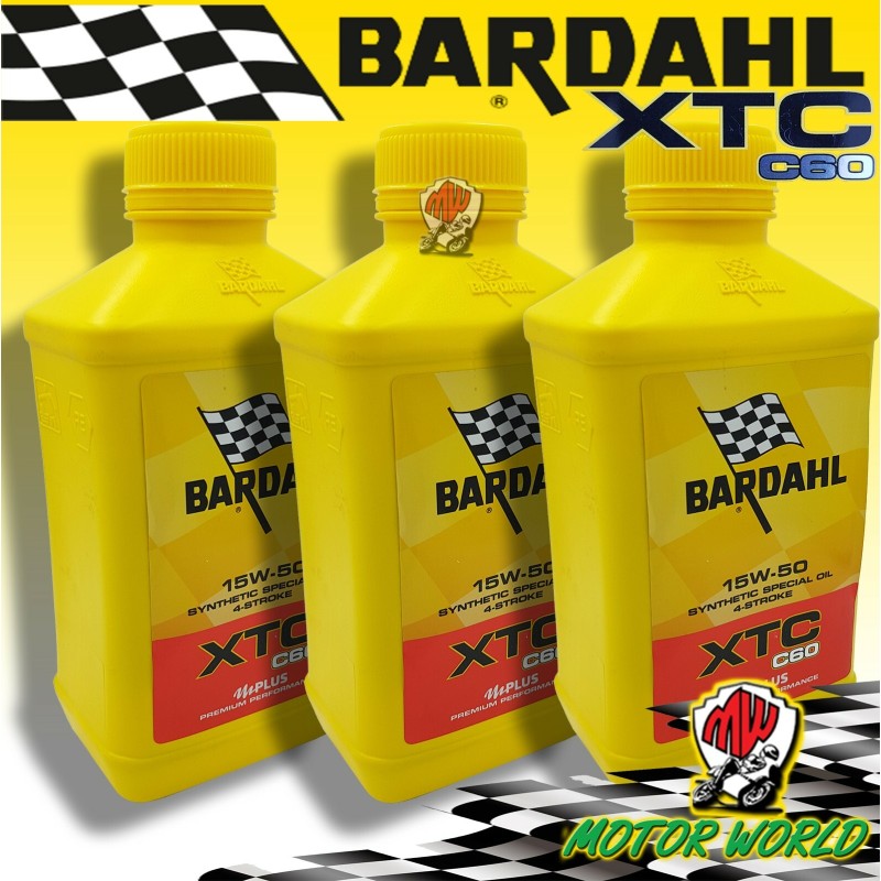 3 Litri Bardhal Xtc C60 15w50 Olio Moto Antiattrito PolarPlus Fullerene Mplus