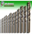 KIT SERIE PUNTE PER FERRO ACCIAIO RETTIFICATE HSS-R DIN 338 5% COBALTO DA 1 A 10