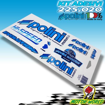 Adesivi - Stickers Team Polini Scooter con contorno blu - 225.020