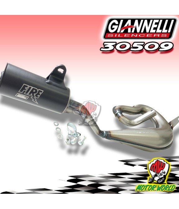 MARMITTA GIANNELLI FIRE VINTAGE SERPENTONE PIAGGIO 50 SI MIX SILENZIATORE NERO