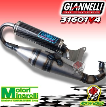 MARMITTA GIANNELLI SHOT V4 MINARELLI ORIZZONTALE 31601V4 SR RALLY SCARABEO 50