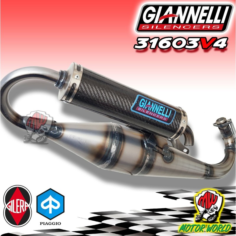 Marmitta GIANNELLI Shot V4 omologata x Piaggio-Gilera