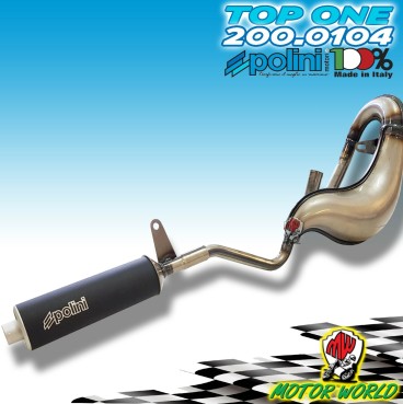 200.0104 MARMITTA POLINI PIAGGIO CIAO MODELLO TOP ONE SILENZIATORE IN ALLUMINIO