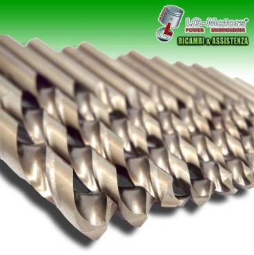 KIT SERIE PUNTE PER FERRO ACCIAIO RETTIFICATE HSS-R DIN 338 5% COBALTO DA 1 A 10