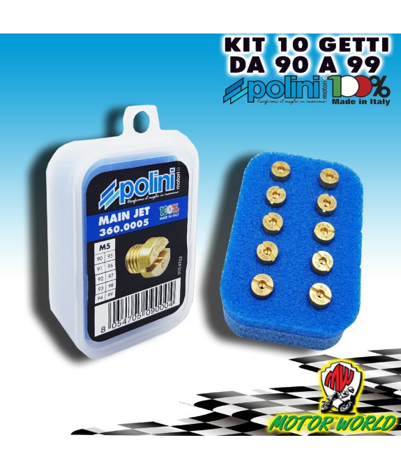 POLINI SET 10 GETTI MASSIMO CARBURATORE DELL'ORTO 90 - 99