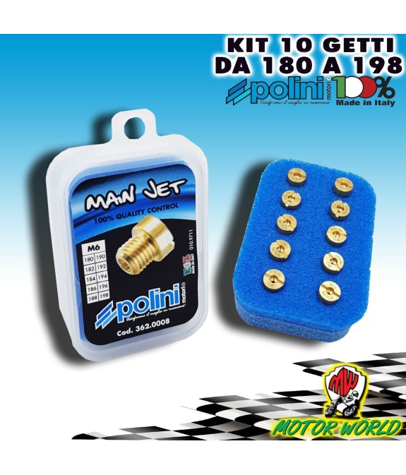 KIT GETTI DEL MASSIMO DELL'ORTO 10 PEZZI DA 180 A 198