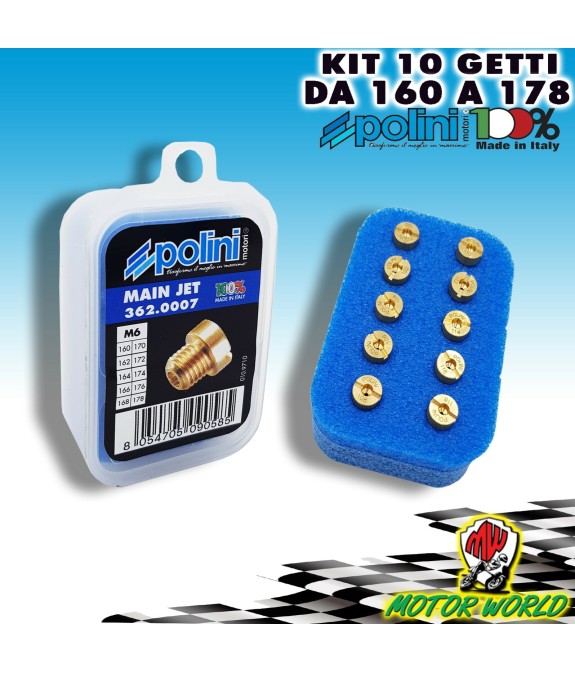 10 chicles polini dellorto 6 mm.160/178 (3620007) para moto repuestos ciclomotor