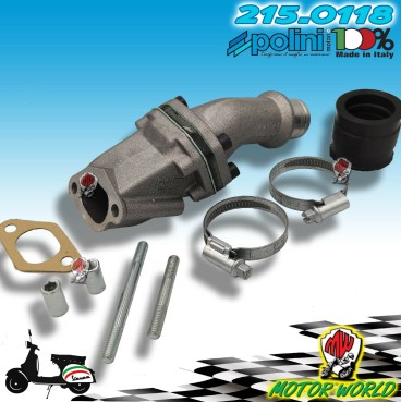 215.0118 COLLETTORE ASP. MONOLAMELLARE x CARB. POLINI CP PWK 24 VESPA 90 / 90SS