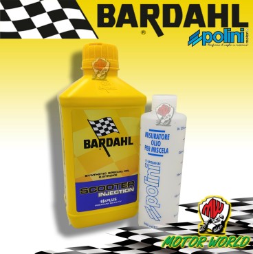 KIT OLIO MISCELA BARDAHL SCOOTER INJECTION + MISURINO POLINI CON TAPPO