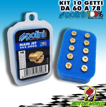 Carburatore Ugelli Principali Set 60-78 POLINI BOCCHETTA principale 6mm PER CAR