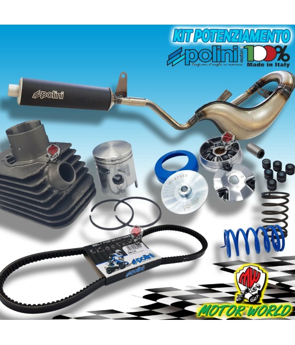 MAXI KIT CILINDRO ø43 MARMITTA VARIATORE CINGHIA MOLLE POLINI PIAGGIO CIAO