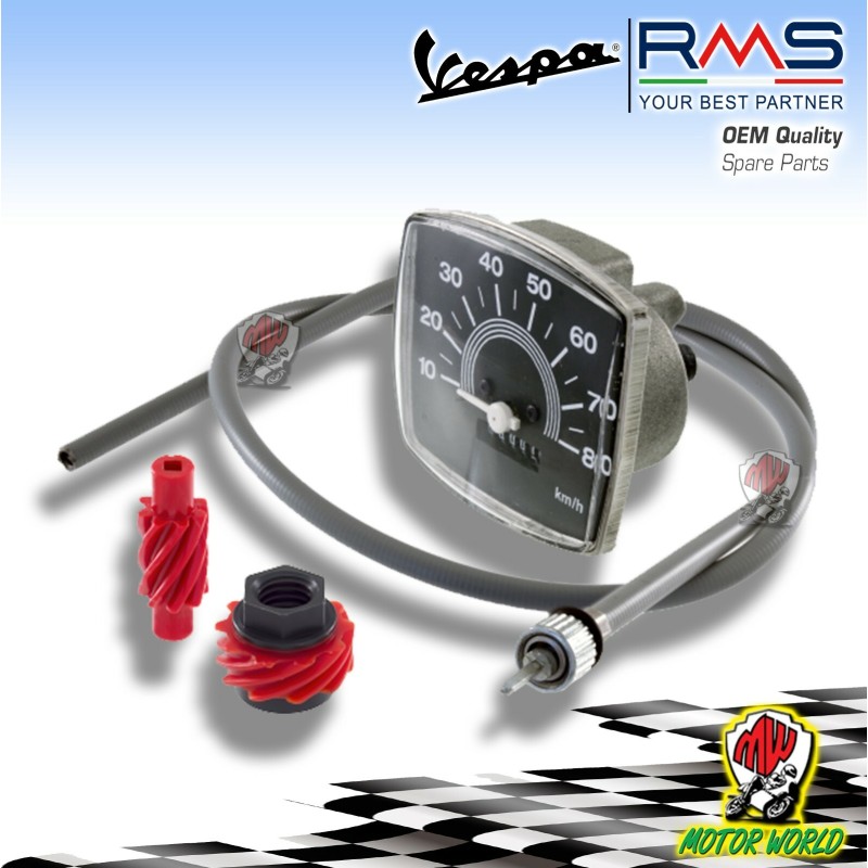 GRUPPO COMPLETO CONTACHILOMETRI + KIT FILO E ROCCHETTI PIAGGIO VESPA 50 SPECIAL