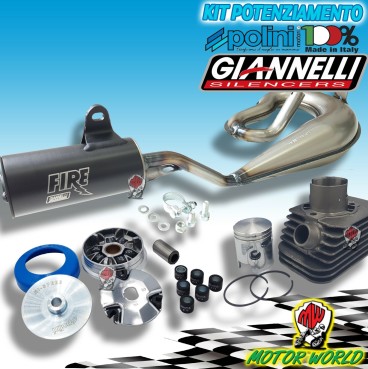 KIT MOTORE 70 CC CILINDRO 43 E VARIATORE POLINI MARMITTA GIANNELLI CIAO P PX FL