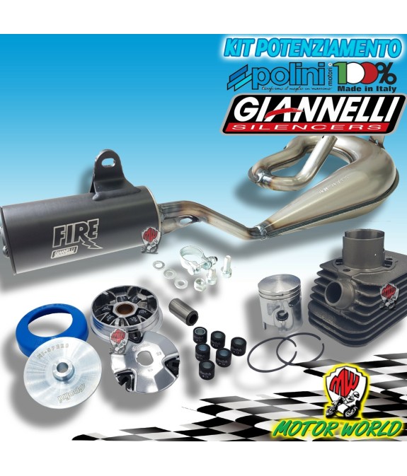 KIT MOTORE 70 CC CILINDRO 43 E VARIATORE POLINI MARMITTA GIANNELLI CIAO P PX FL