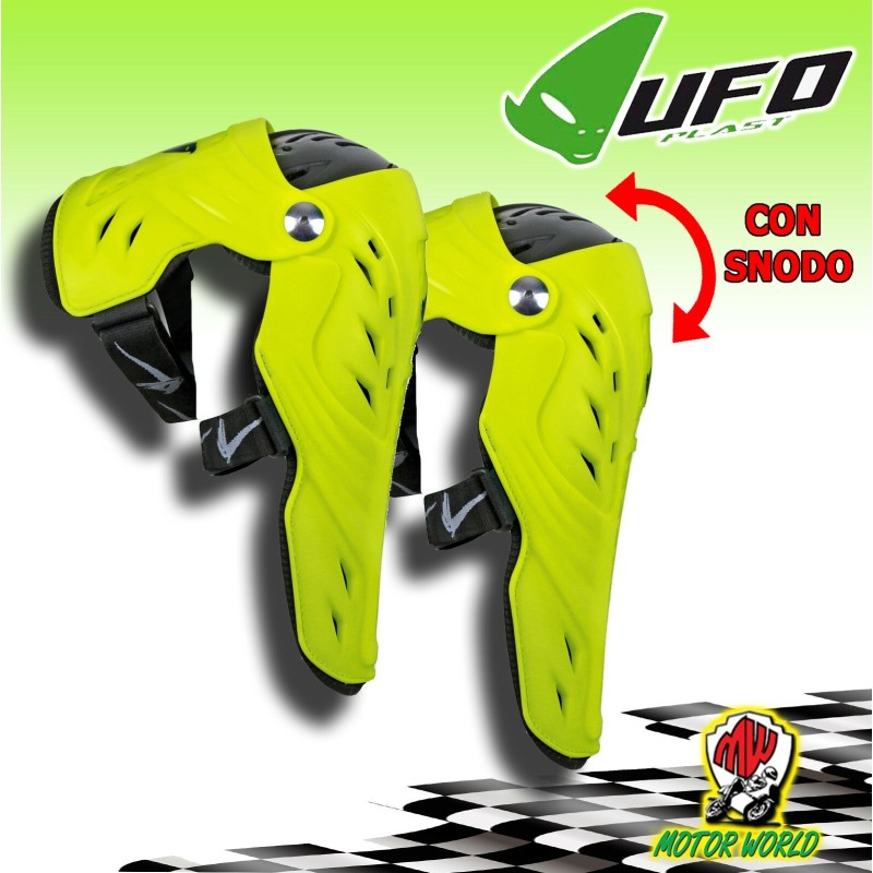 UFO PLAST GINOCCHIERE SYNCRON EVO GIALLO FLUO CROSS ENDURO OMOLOGATE CE