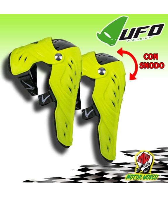 UFO PLAST GINOCCHIERE SYNCRON EVO GIALLO FLUO CROSS ENDURO OMOLOGATE CE
