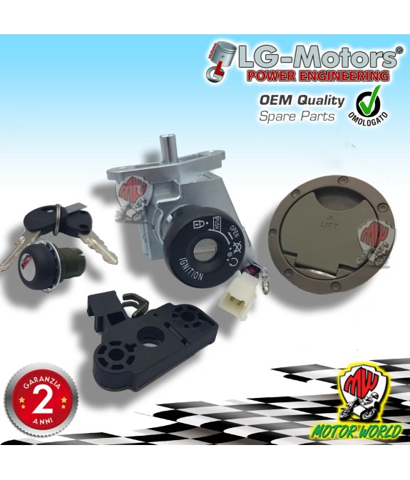 SERRATURE MBK NITRO / YAMAHA AEROX 2003-2012 4 PEZZI CON CHIAVI LOCKS