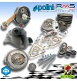 KIT POTENZIAMENTO MOTORE VESPA 130 CC POLINI ALBERO CILINDRO CAMPANA CUFFIA