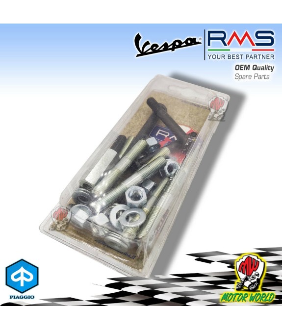 KIT CHIUSURA CARTER MOTORE PERNI PRIGIONIERI PIAGGIO VESPA PX 125 150 200 1 TIPO