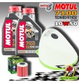 KIT TAGLIANDO 2 LT MOTUL 7100 10W50 + FILTRO ARIA OLIO KAWASAKI KX 250 F 2016