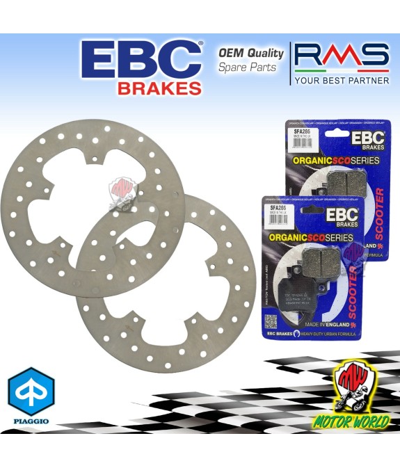 KIT COPPIA DISCHI FRENO ANTERIORI BEVERLY 500