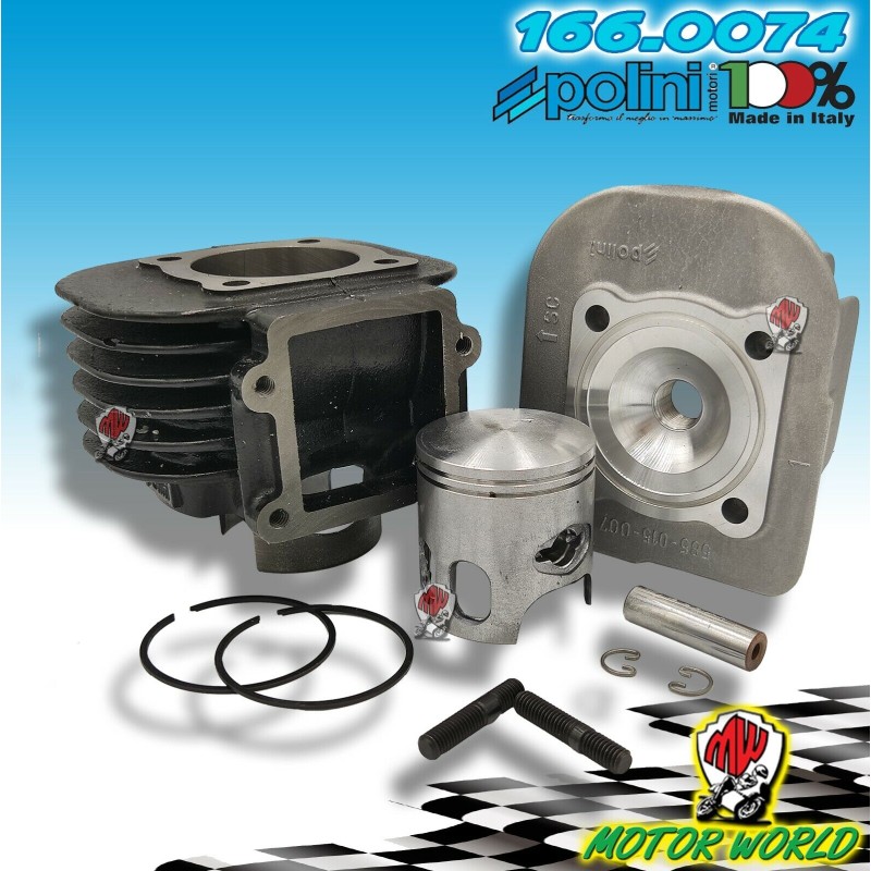 166.0074 GRUPPO TERMICO CILINDRO POLINI MBK BOOSTER SPIRIT NG YAMAHA BW'S BWS 47