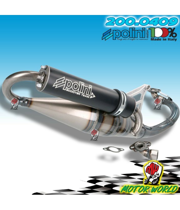 200.0409 MARMITTA POLINI SCOOTER TEAM 4 PEUGEOT LUDIX 50 BLASTER OMOLOGATA