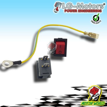 KIT PULSANTE BOTTONE + CAVO ON OFF START STOP PER MOTOSEGA DA 25 CC 2500