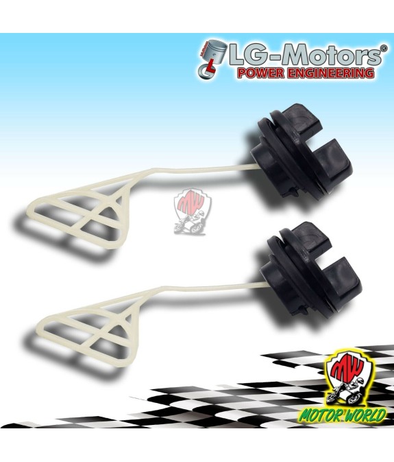 KIT 2 TAPPI OLIO CATENA BENZINA CARBURANTE PER MOTOSEGA DA POTATURA 25 CC CINESE
