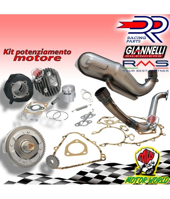 KIT MODIFICA CILINDRO 102cc ø55 DR MARMITTA E CAMPANA VESPA 50 ET3 PRIMAVERA
