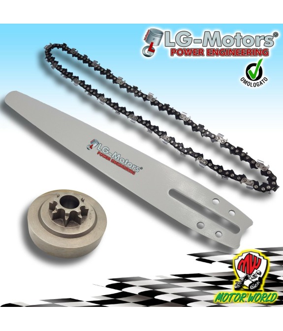 KIT MODIFICA CATENA LAMA CAMPANA CARVING PICCOLA 1/4'' 10'' 25 CM MOTOSEGA