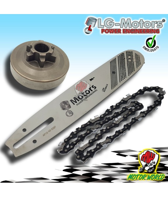 KIT CAMPANA TRASMISSIONE 3/8'' BARRA CATENA 40 DENTI MOTOSEGA 25 2500 POTATURA