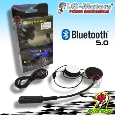 CUFFIA AURICOLARE HELMET BLUETOOTH 5.0 HEADSET PER CASCO INTERNO MOTO