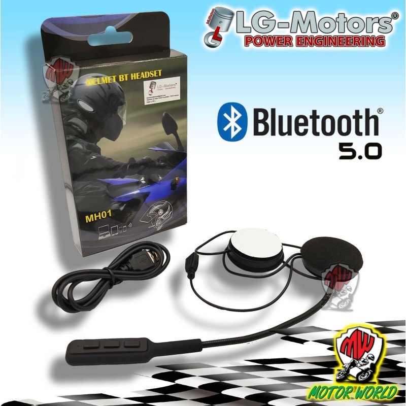 Cuffia auricolare per casco helmet bluetooth interfono chiamate musica
