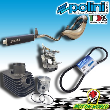 KIT MODFIFICA PIAGGIO CIAO MARMITTA CINGHIA CILINDRO CARBURATORE POLINI