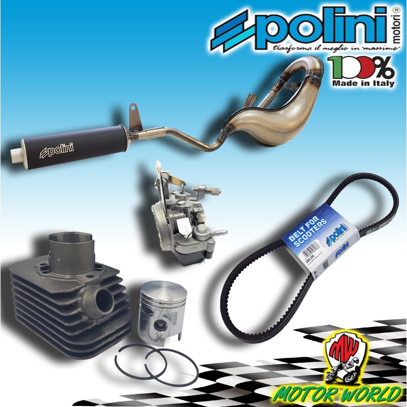 KIT MODFIFICA PIAGGIO CIAO MARMITTA CINGHIA CILINDRO CARBURATORE POLINI
