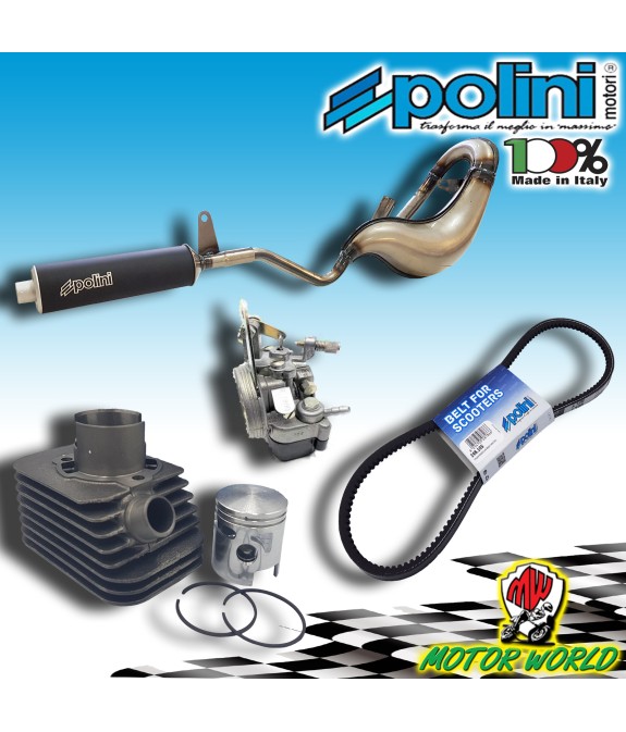 KIT MODFIFICA PIAGGIO CIAO MARMITTA CINGHIA CILINDRO CARBURATORE POLINI