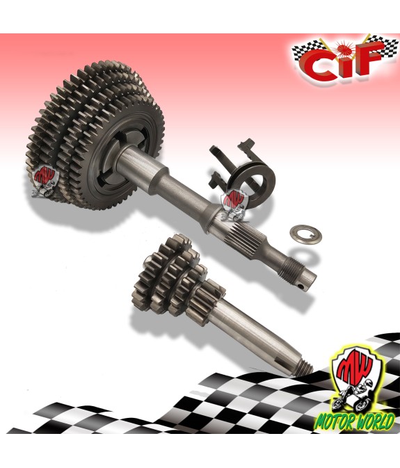 Cambio completo + albero primario quadruplo originale piaggio ape 50 4 marce