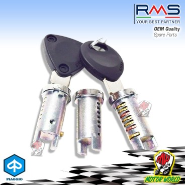 121790060 3 CLINDRETTI SERRATURA STERZO SELLA BAULETTO PIAGGIO VESPA COSA 150