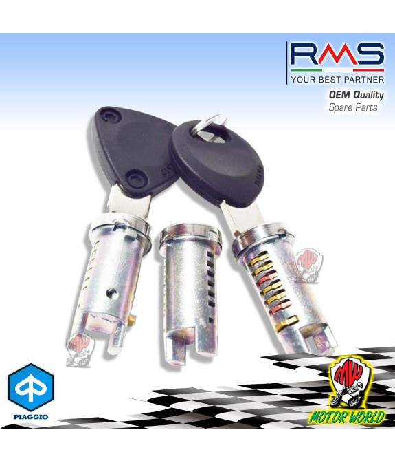 121790060 3 CLINDRETTI SERRATURA STERZO SELLA BAULETTO PIAGGIO VESPA COSA 150
