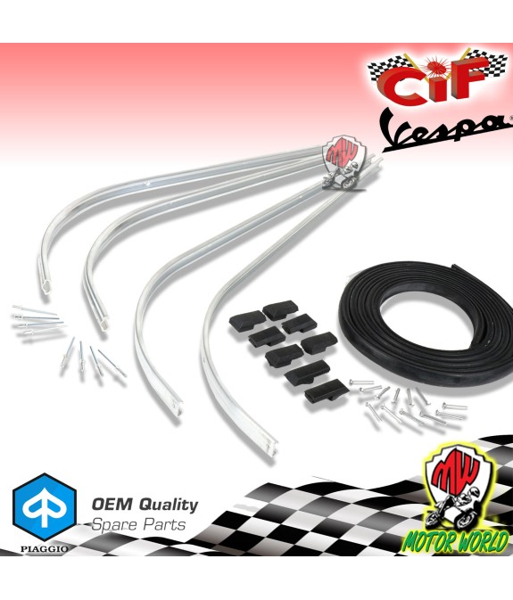 KIT STRISCE PEDANA CON PUNTALINI VESPA PK 50 125 S XL FL2 HP RUSH