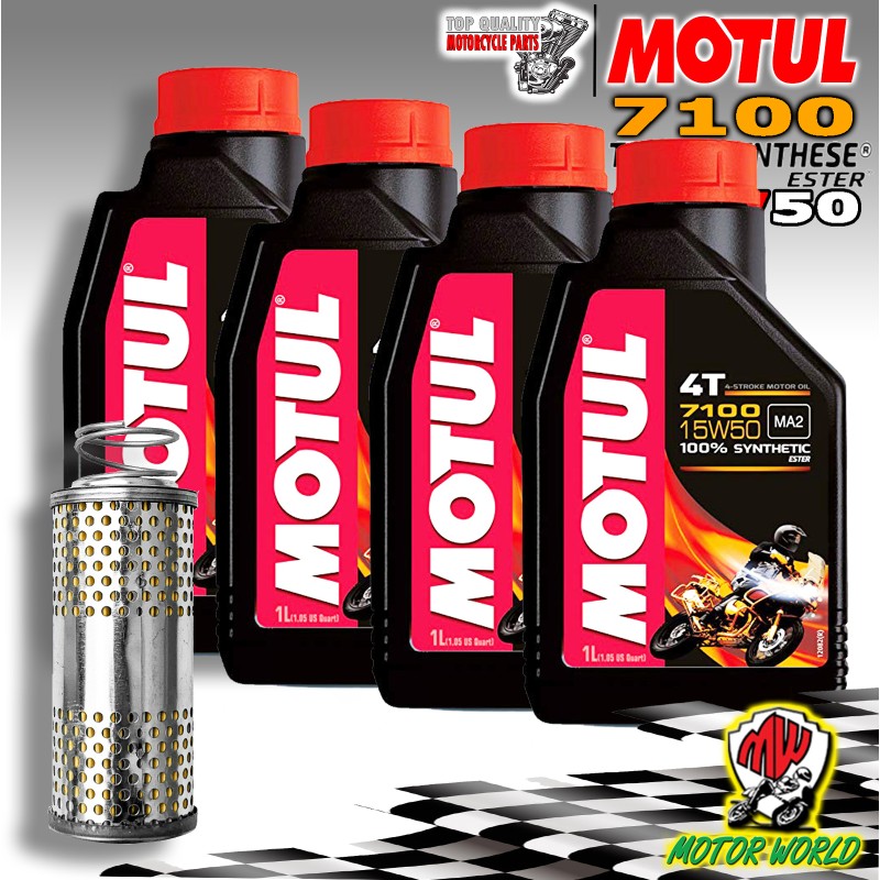 KIT TAGLIANDO 4L OLIO MOTUL 7100 15W50 MOTO GUZZI V9 Roamer 850 2019 2020